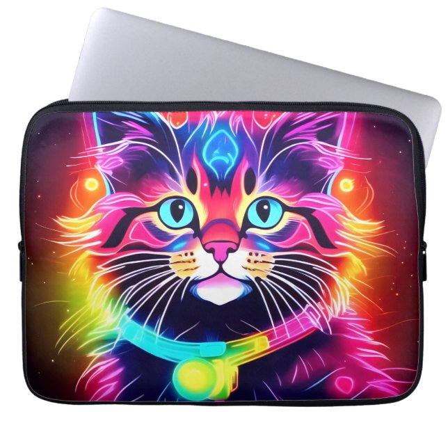 Rainbow Cat Vibes Laptop Sleeve (Front)