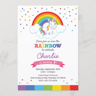 Rainbow celebration invitation
