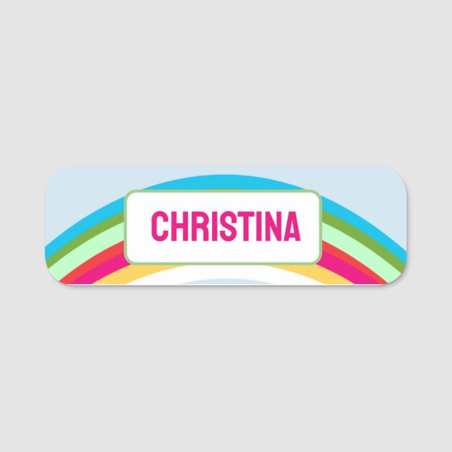 Rainbow Celebration Name Tag (Front)