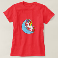 Rainbow Celestial Blue Moon & Stars Unicorn