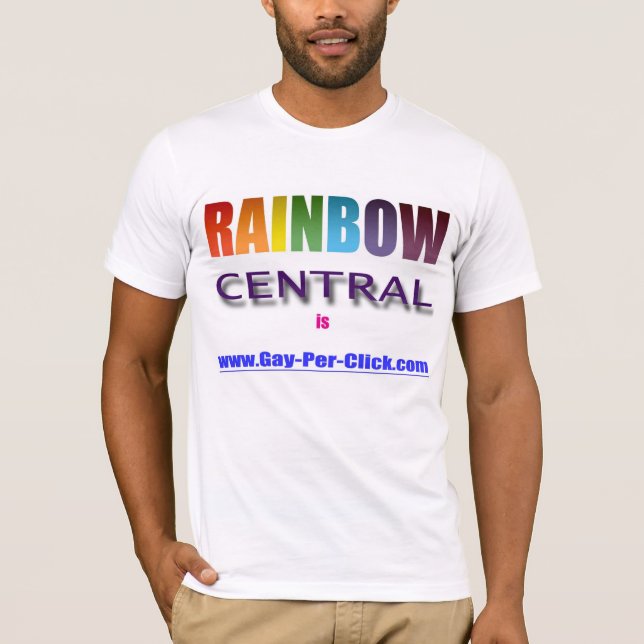 "Rainbow Central" Custom Tee (Front)