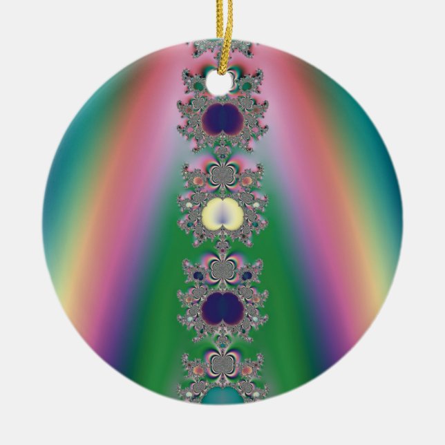 Rainbow Ceramic Tree Decoration (Front)