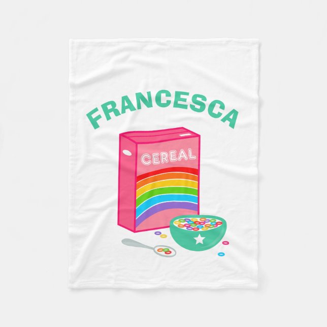Rainbow Cereal Fleece Blanket (Front)