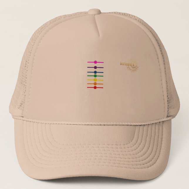 Rainbow Chakra Stripes infiniteLi  Trucker Hat (Front)