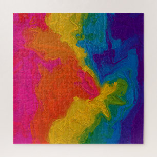 Rainbow Chalk Gradient Swirls  Jigsaw Puzzle