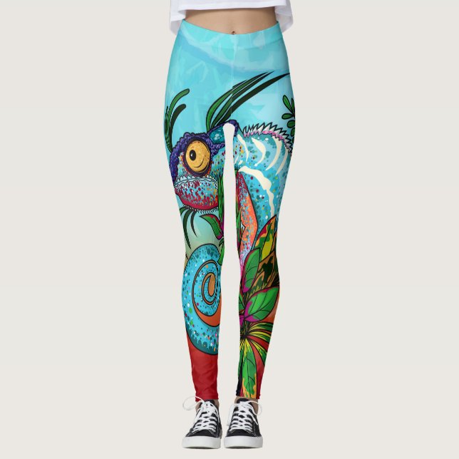 Rainbow Chameleon Leggings (Front)