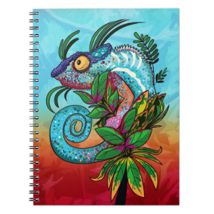 Rainbow Chameleon Notebook