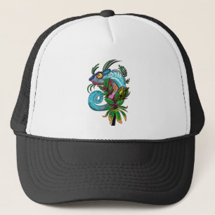 Rainbow Chameleon Trucker Hat