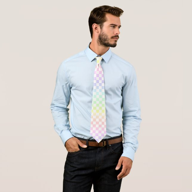 Rainbow Check Tie (In Situ)