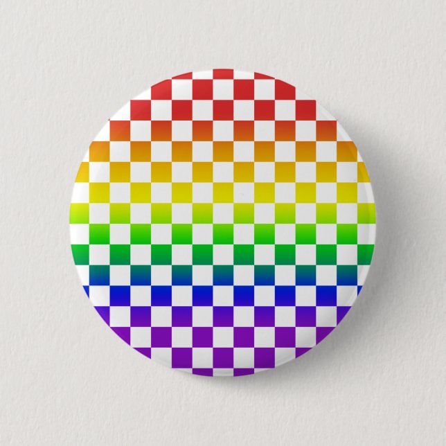 Rainbow Checkers Button 01 (Front)