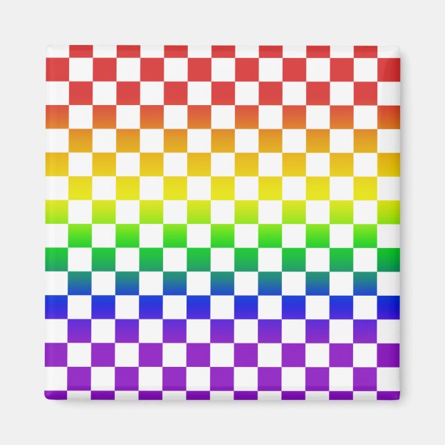 Rainbow Checkers Magnet 01 (Front)