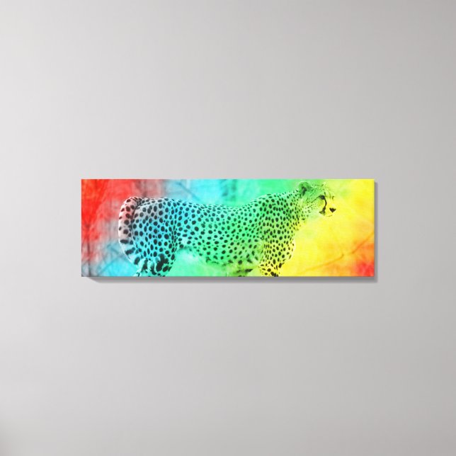 Rainbow Cheetah Canvas Print (Front)