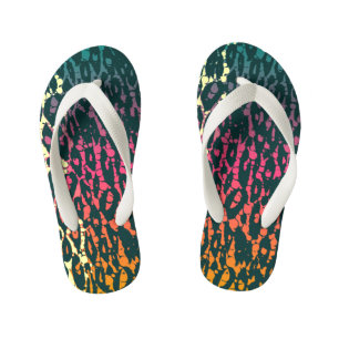 Rainbow Cheetah Kid's Jandals