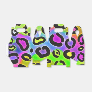 Rainbow Cheetah Leopard Print Party Favour Boxes