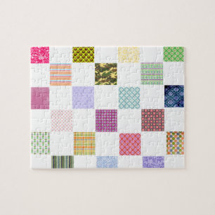 Rainbow Chequerboard pattern Jigsaw Puzzle