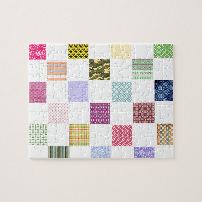 Rainbow Chequerboard pattern Jigsaw Puzzle (Horizontal)