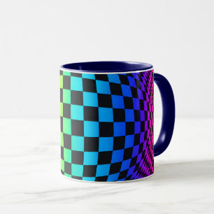 Rainbow Chequerboard Warp Mug