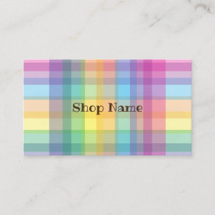 Rainbow chequered business card