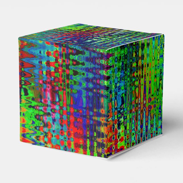 Rainbow Chevron Abstract Favour Box (Back Side)