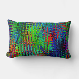 Rainbow Chevron Abstract Lumbar Cushion
