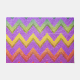 Rainbow Chevron by Shirley Taylor Doormat