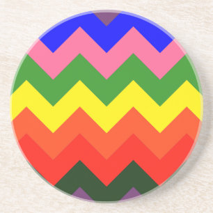 rainbow chevron coaster
