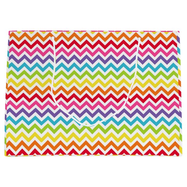 Rainbow Chevron Gift Bag (Front)