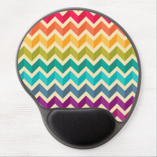 Rainbow Chevron Mod Zig Zag Gel Mouse Pad