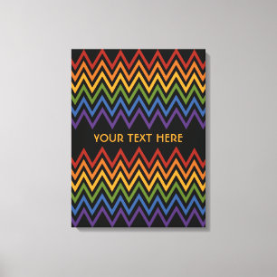 Rainbow Chevron Pattern custom canvas print
