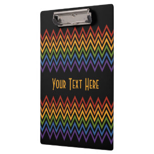 Rainbow Chevron Pattern custom clip board