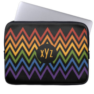 Rainbow Chevron Pattern custom laptop sleeves