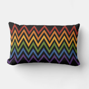 Rainbow Chevron Pattern throw pillow