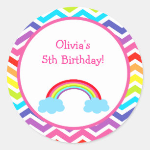 Rainbow Chevron Stickers