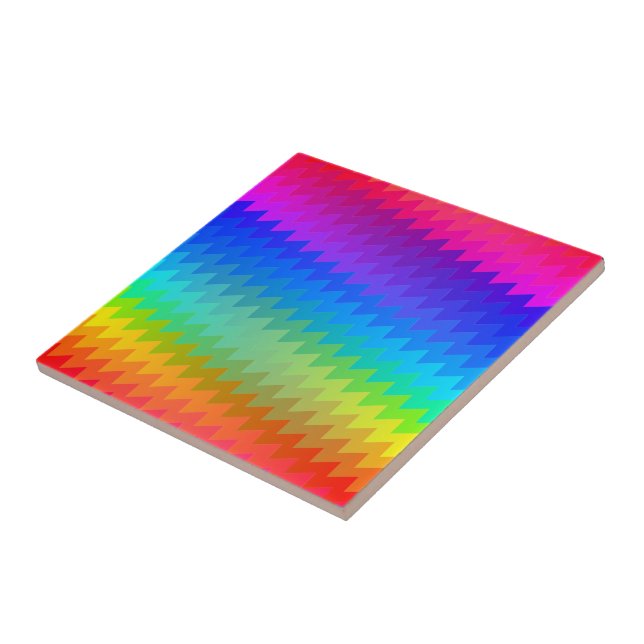 Rainbow chevron tile (Side)