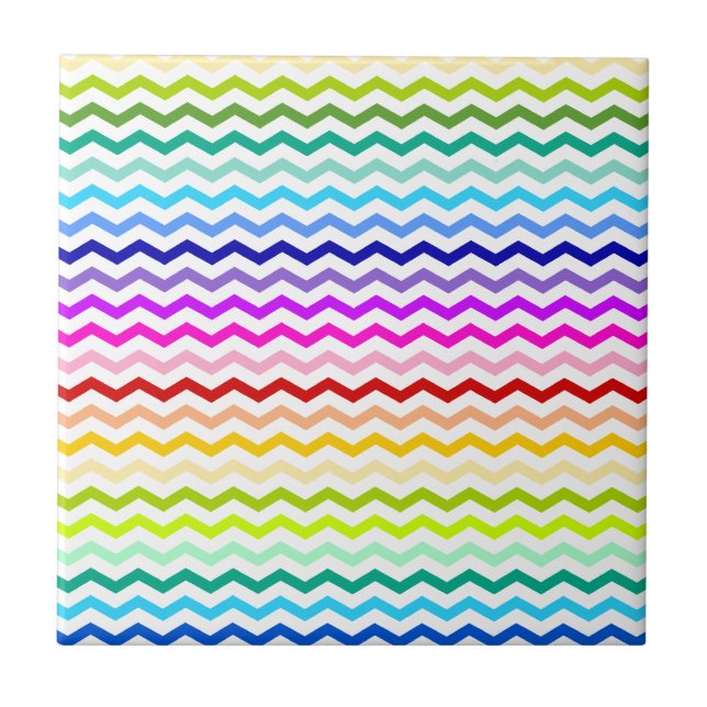 Rainbow chevron tile (Front)
