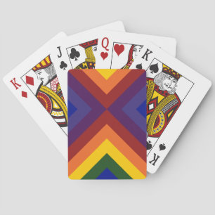 Rainbow Chevrons Playing Cards