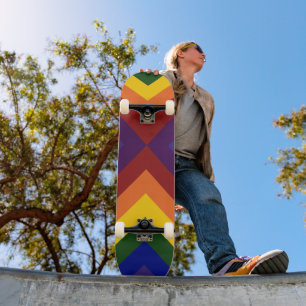 Rainbow Chevrons Skateboard