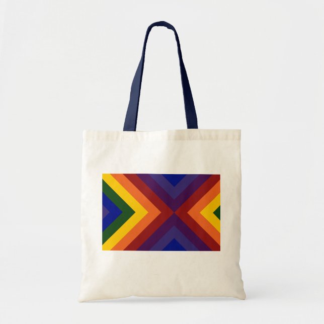 Rainbow Chevrons Tote Bag (Front)