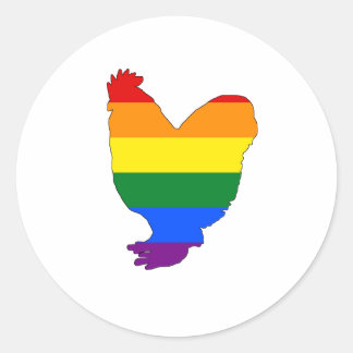 Rainbow Chicken Classic Round Sticker