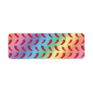 Rainbow chilli peppers pattern