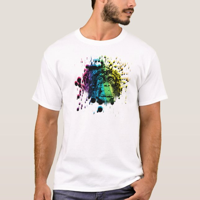 Rainbow Chimpanzee T-Shirt (Front)