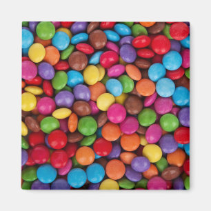 Rainbow Chocolates Food Colourful Candy Pattern Magnet