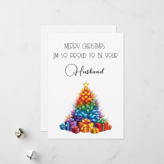 Rainbow Christmas Card (Front/Back In Situ)