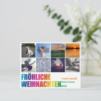 Rainbow Christmas Card Postcard