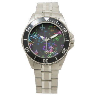 Rainbow Christmas Snowflakes Watch