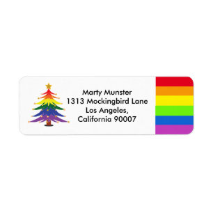 Rainbow Christmas Tree Gay Pride LGBT 