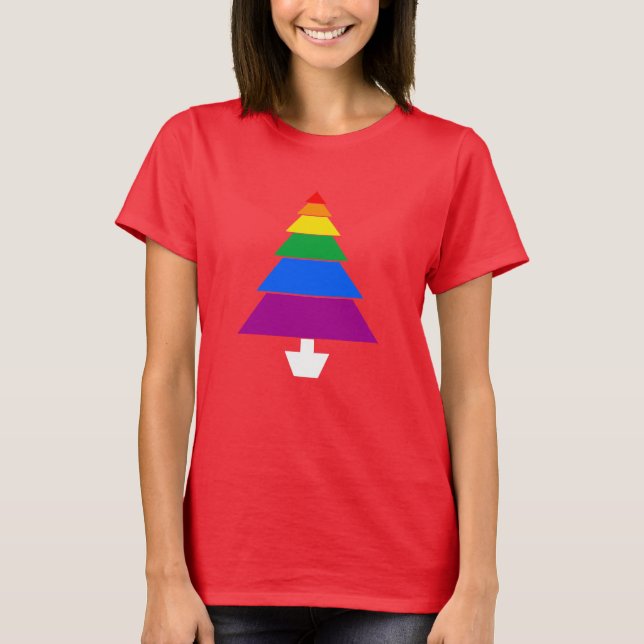 RAINBOW CHRISTMAS TREE -.png T-Shirt (Front)