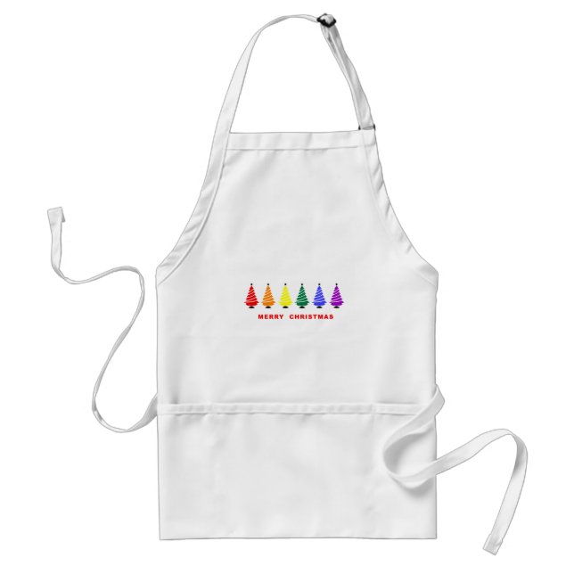 Rainbow Christmas Tree Standard Apron (Front)