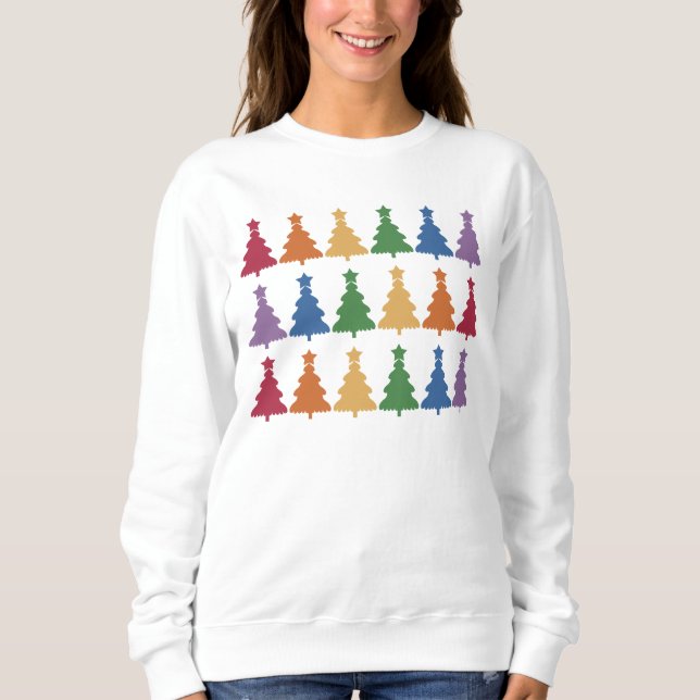 Rainbow Christmas Tree Sweatshirt (Front)