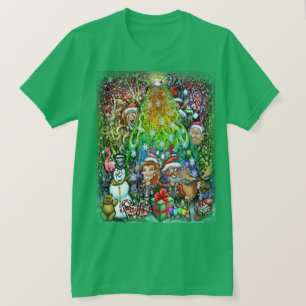 Rainbow Christmas Tree with Trimmings T-Shirt